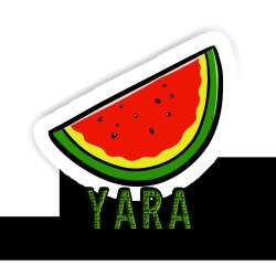 Wassermelonen Aufkleber mit dem Namen Yara