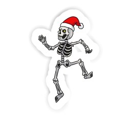 Weihnachts-Skelett Sticker mit dem Namen Mauro