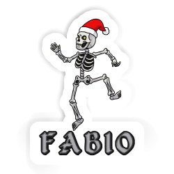 Weihnachtsskelette Aufkleber mit dem Namen Fabio