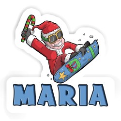 Weihnachts-Snowboarder Sticker