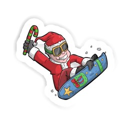 Weihnachts-Snowboarder Sticker mit dem Namen Maria