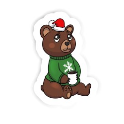 Weihnachtsbär Sticker mit dem Namen Fabio