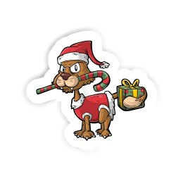 Weihnachtskatze Sticker mit dem Namen Luisa