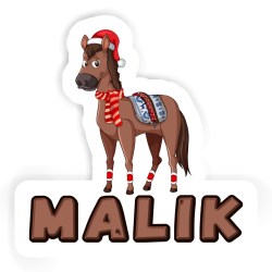 Weihnachtspferde Aufkleber mit dem Namen Malik
