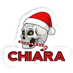 Weihnachtsschädel Aufkleber mit dem Namen Chiara