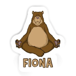 Yoga-Bären Aufkleber mit dem Namen Fiona