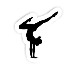 Yoga-Frau Sticker mit dem Namen Tim