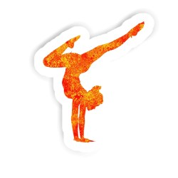 Yoga-Frau Sticker mit dem Namen Ben