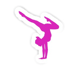 Yoga-Frau Sticker mit dem Namen Elina