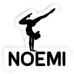 Yoga-Frauen Aufkleber mit dem Namen Noemi