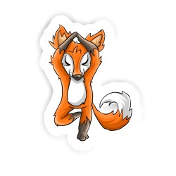 Yoga Fuchs Sticker mit dem Namen Naomi