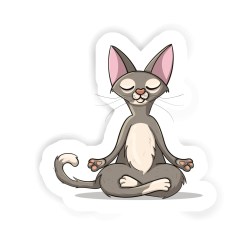 Yoga-Katze Sticker mit dem Namen Dua