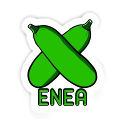 Zucchinis Aufkleber mit dem Namen Enea